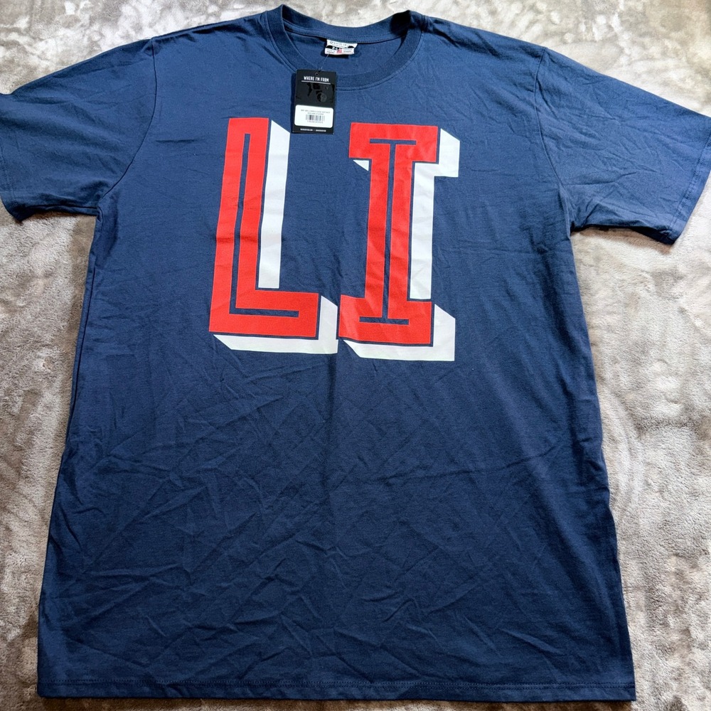 Where I'm From Long Island T-Shirt Mens XL Navy NEW Made in USA Graphic‎ Tee